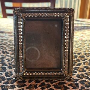 Jay Strongwater Crystal-Accented Pewter Frame
